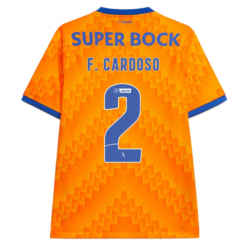 Niño Camiseta Fabio Cardoso #2 Naranja 2ª Equipación 2024/25 La Camisa