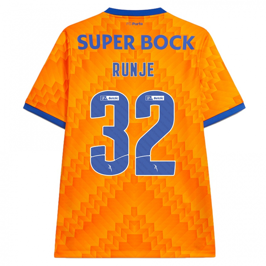 Niño Camiseta Roko Runje #32 Naranja 2ª Equipación 2024/25 La Camisa