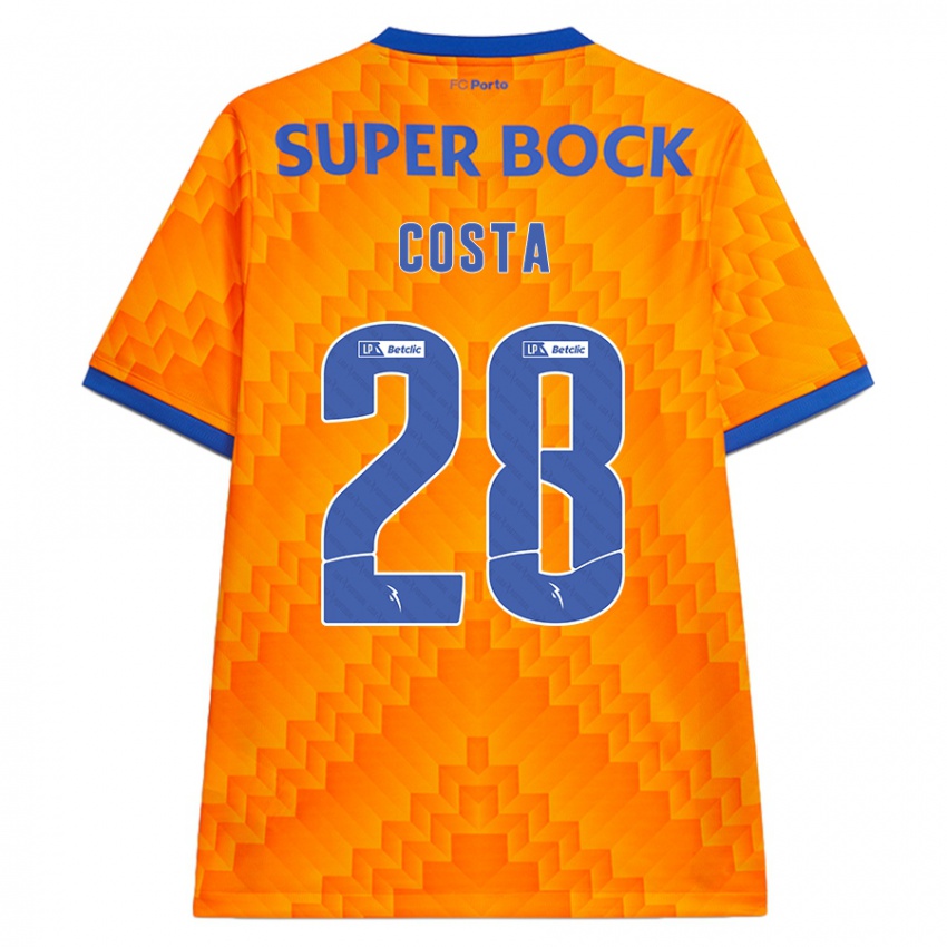 Niño Camiseta Bruno Costa #28 Naranja 2ª Equipación 2024/25 La Camisa