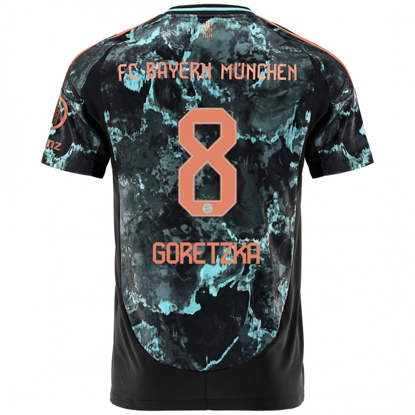 Niño Camiseta Leon Goretzka #8 Negro 2ª Equipación 2024/25 La Camisa