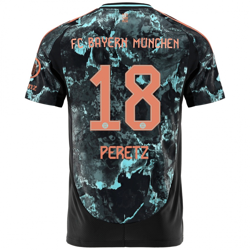 Niño Camiseta Daniel Peretz #18 Negro 2ª Equipación 2024/25 La Camisa