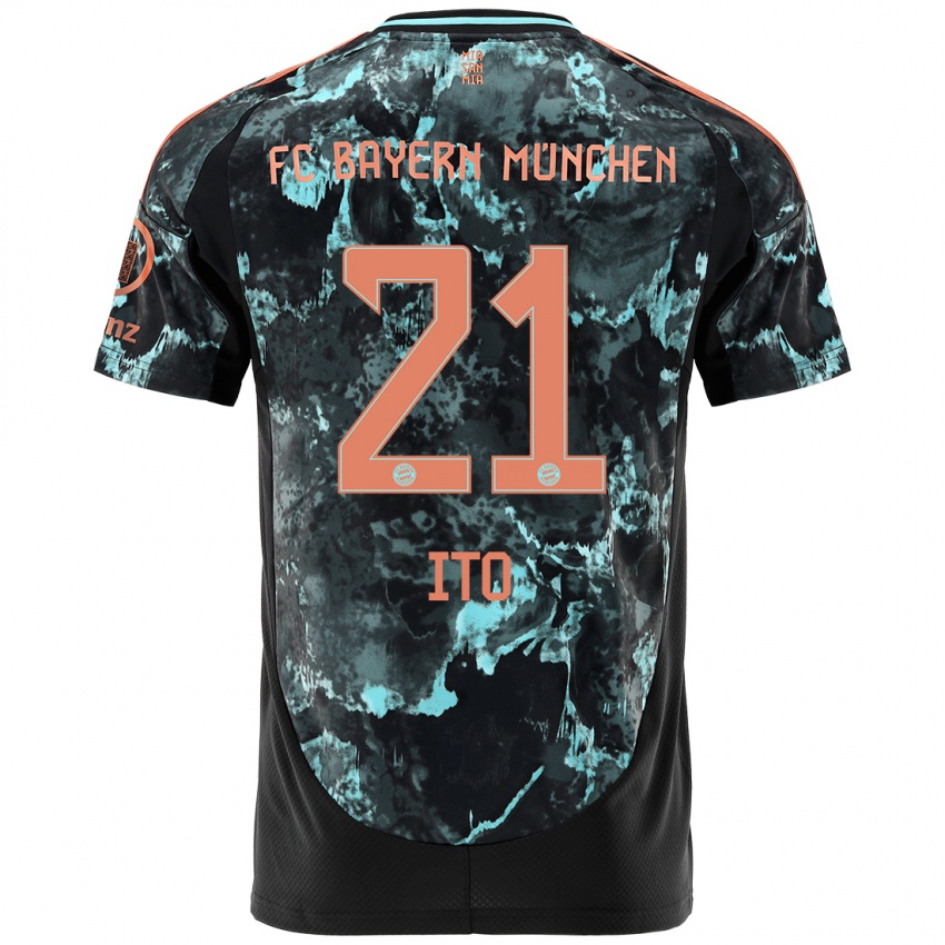 Niño Camiseta Hiroki Ito #21 Negro 2ª Equipación 2024/25 La Camisa