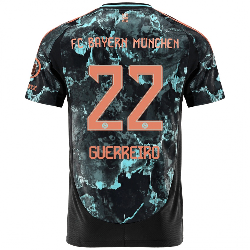 Niño Camiseta Raphael Guerreiro #22 Negro 2ª Equipación 2024/25 La Camisa