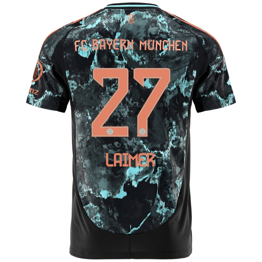 Niño Camiseta Konrad Laimer #27 Negro 2ª Equipación 2024/25 La Camisa