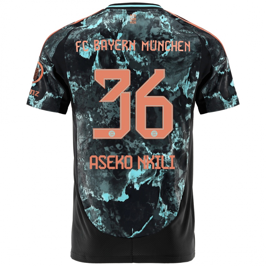 Niño Camiseta Noel Aseko Nkili #36 Negro 2ª Equipación 2024/25 La Camisa