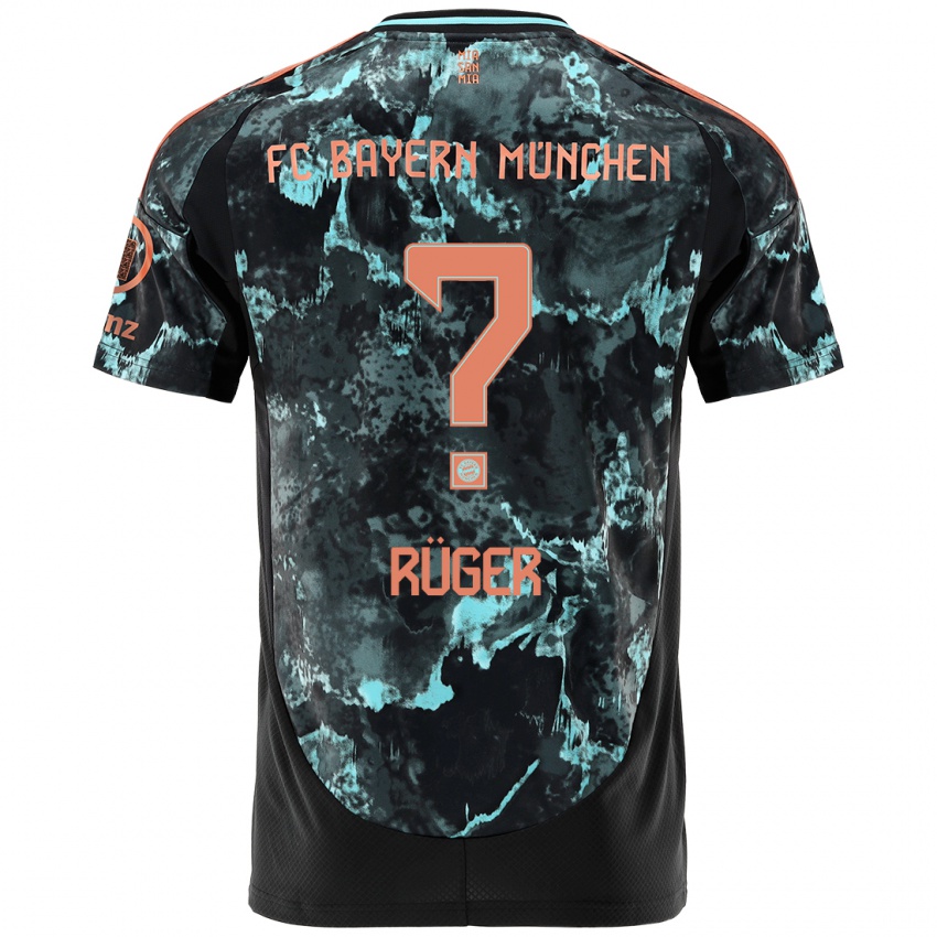 Niño Camiseta Kurt Rüger #0 Negro 2ª Equipación 2024/25 La Camisa