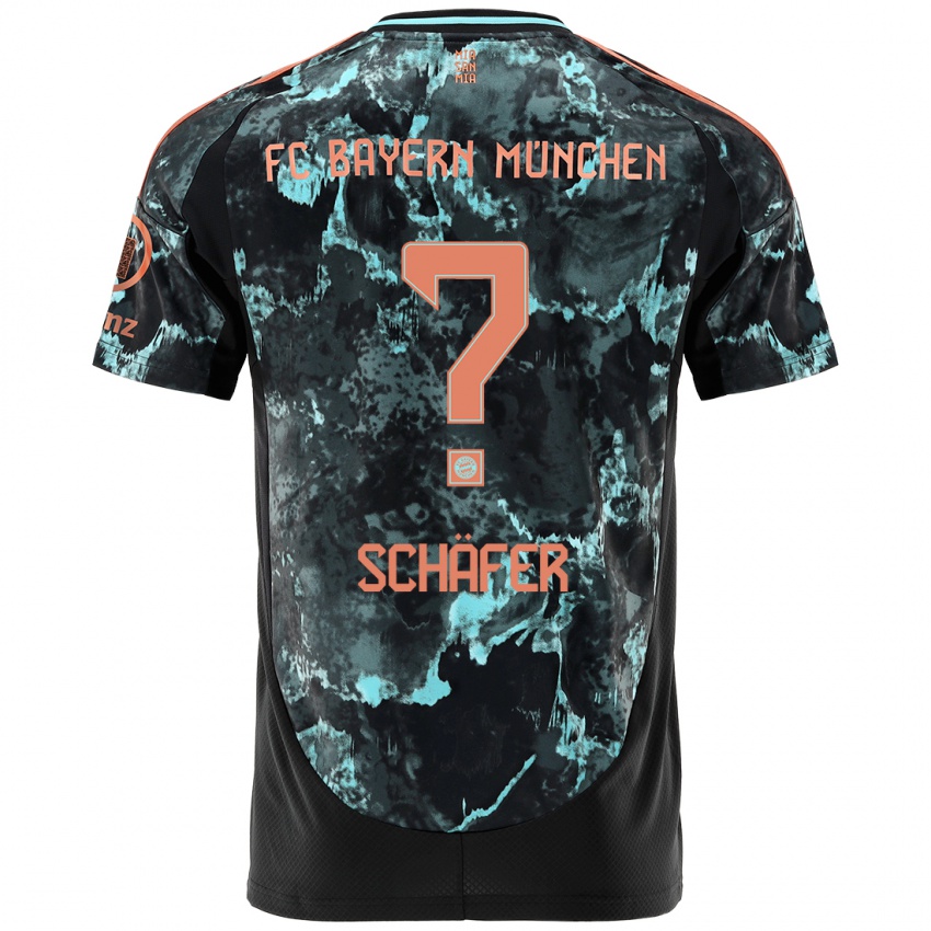 Niño Camiseta Luis Schäfer #0 Negro 2ª Equipación 2024/25 La Camisa