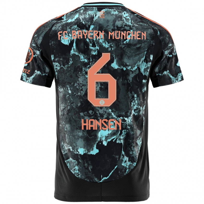 Niño Camiseta Tuva Hansen #6 Negro 2ª Equipación 2024/25 La Camisa