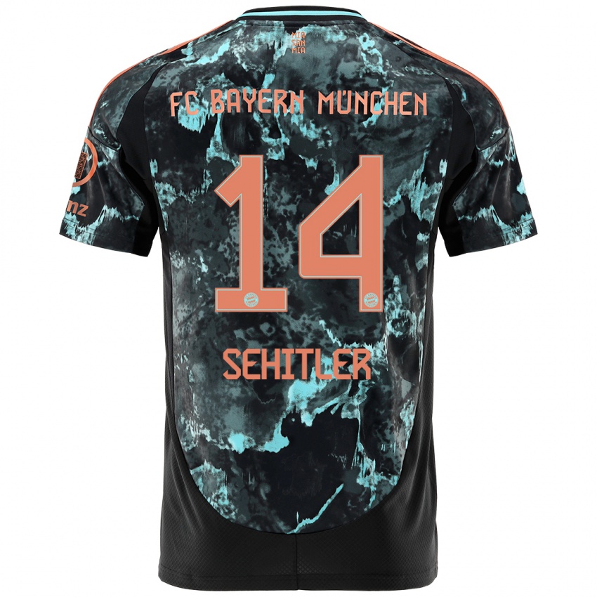 Niño Camiseta Alara Şehitler #14 Negro 2ª Equipación 2024/25 La Camisa