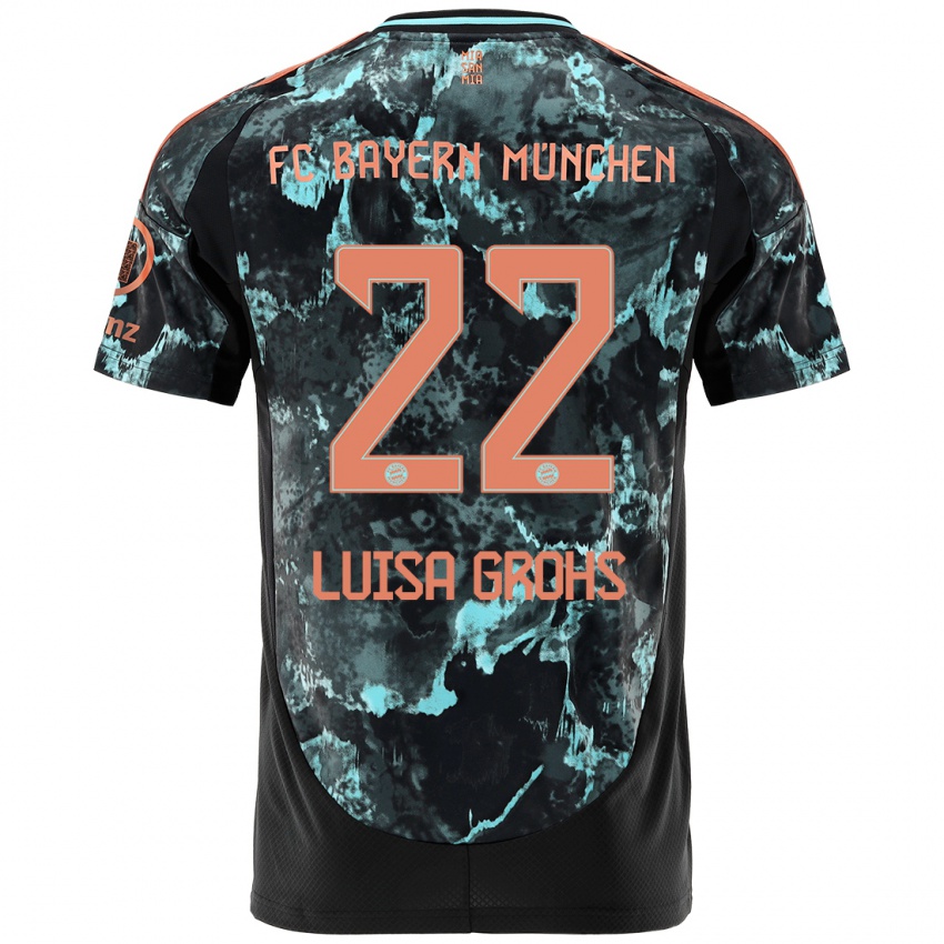 Niño Camiseta Maria Luisa Grohs #22 Negro 2ª Equipación 2024/25 La Camisa