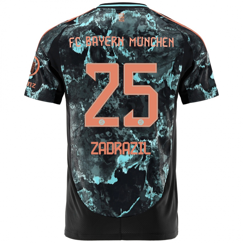 Niño Camiseta Sarah Zadrazil #25 Negro 2ª Equipación 2024/25 La Camisa