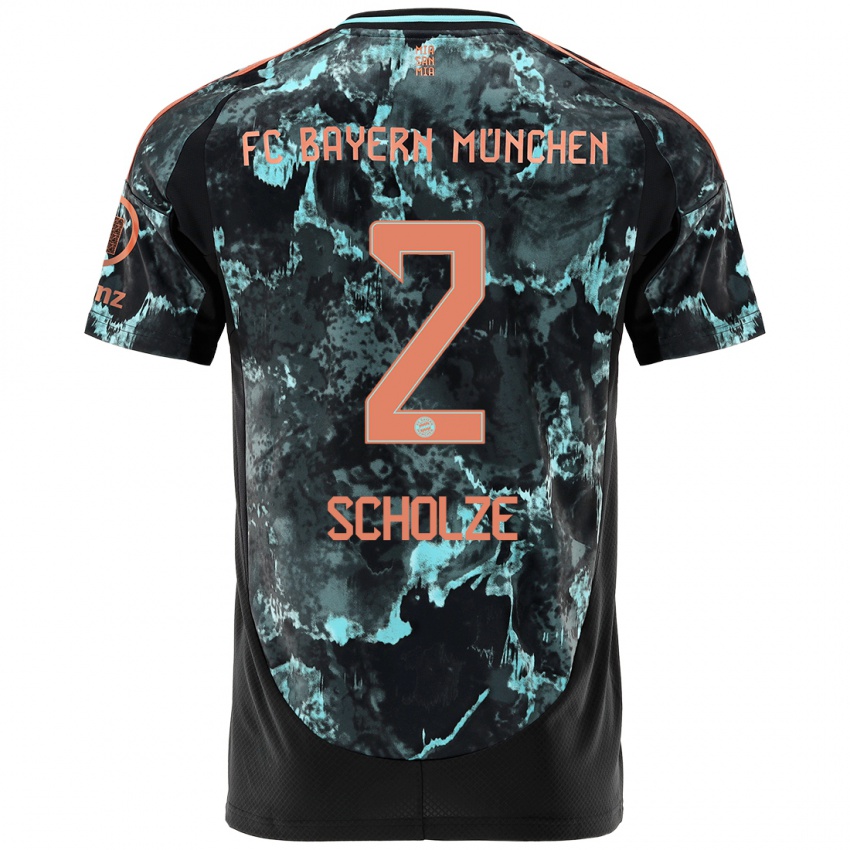 Niño Camiseta Max Scholze #2 Negro 2ª Equipación 2024/25 La Camisa