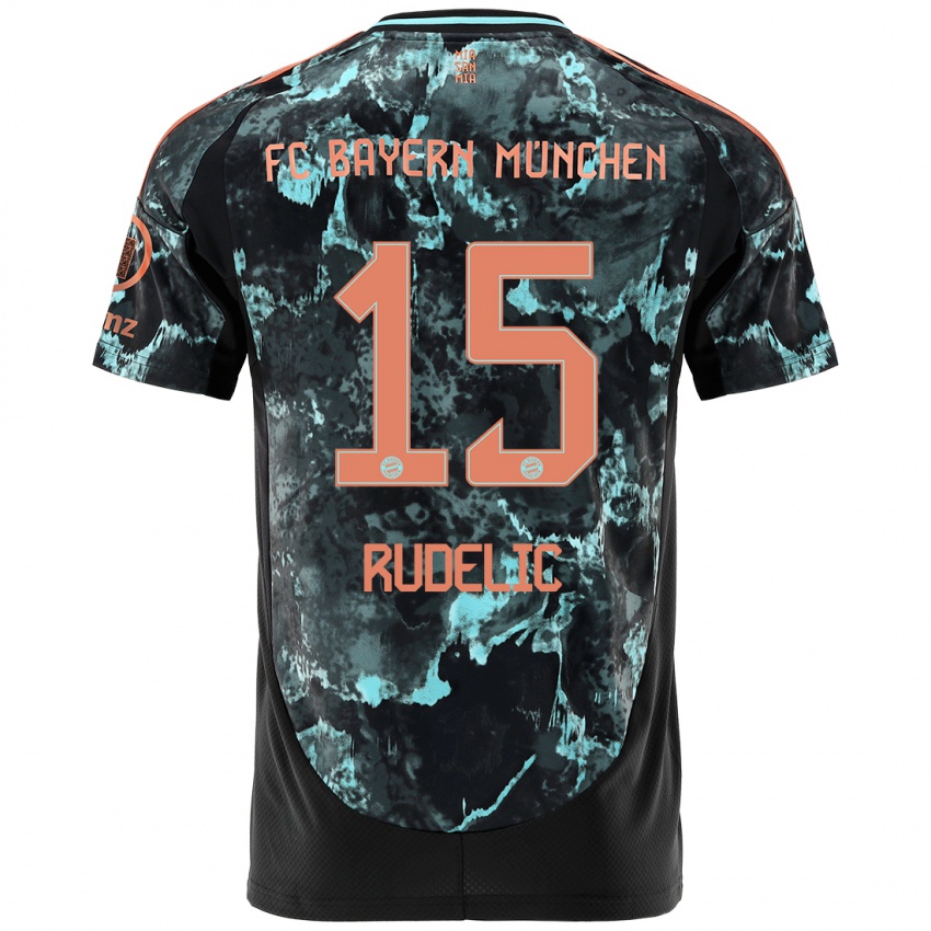 Niño Camiseta Ivana Rudelic #15 Negro 2ª Equipación 2024/25 La Camisa