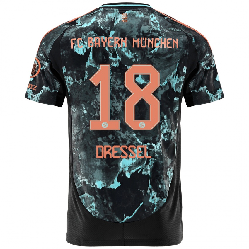 Niño Camiseta Timon Dressel #18 Negro 2ª Equipación 2024/25 La Camisa