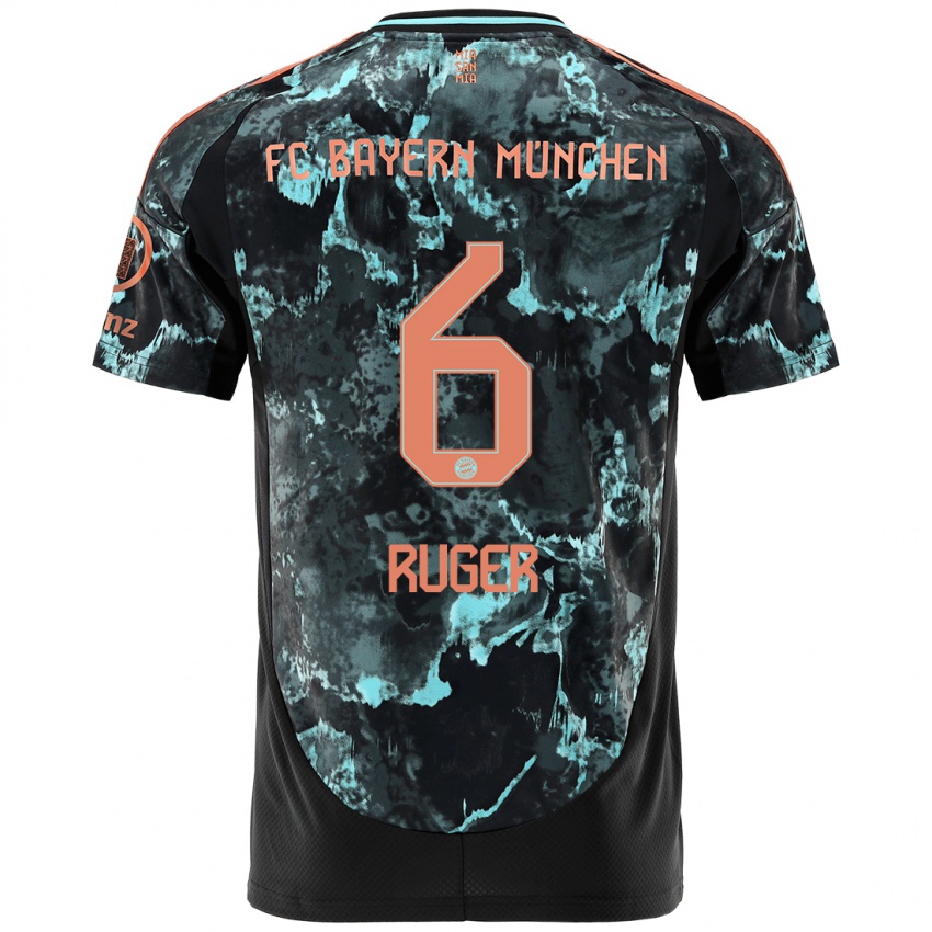 Niño Camiseta Kurt Ruger #6 Negro 2ª Equipación 2024/25 La Camisa