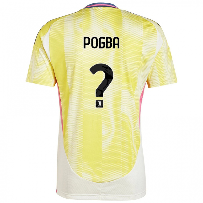 Niño Camiseta Paul Pogba #0 Amarillo Solar 2ª Equipación 2024/25 La Camisa