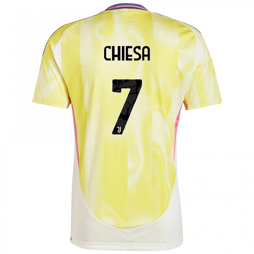 Niño Camiseta Federico Chiesa #7 Amarillo Solar 2ª Equipación 2024/25 La Camisa