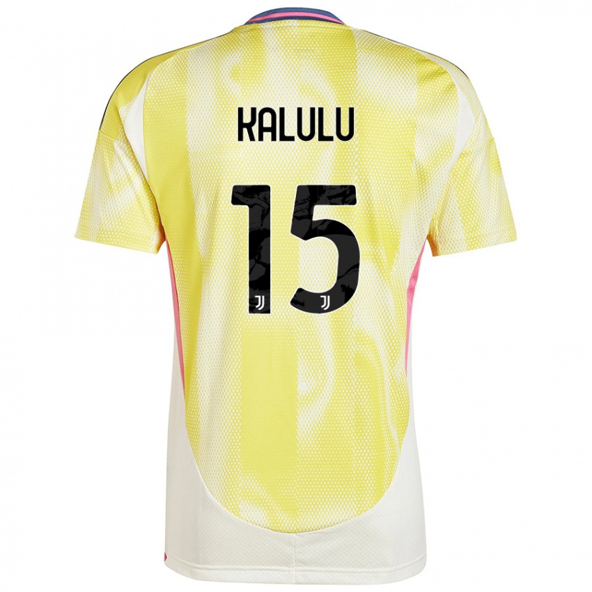 Niño Camiseta Pierre Kalulu #15 Amarillo Solar 2ª Equipación 2024/25 La Camisa