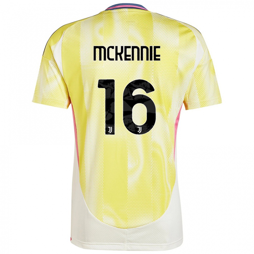 Niño Camiseta Weston Mckennie #16 Amarillo Solar 2ª Equipación 2024/25 La Camisa