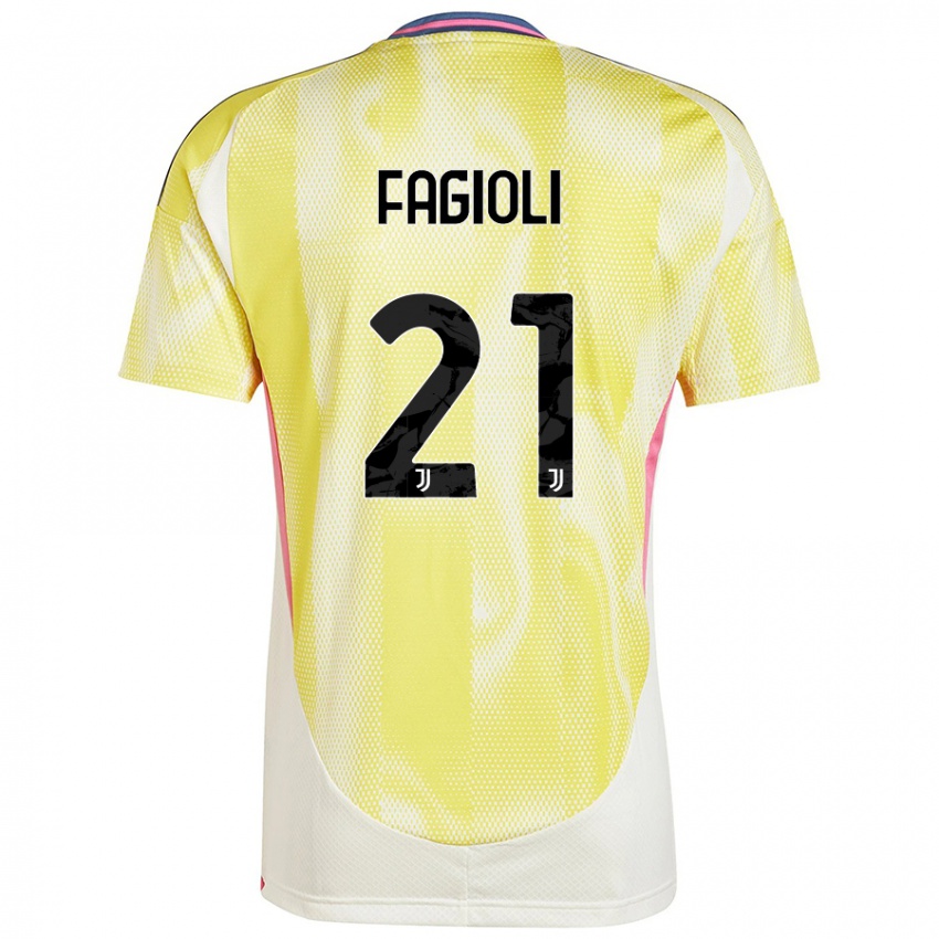 Niño Camiseta Nicolo Fagioli #21 Amarillo Solar 2ª Equipación 2024/25 La Camisa