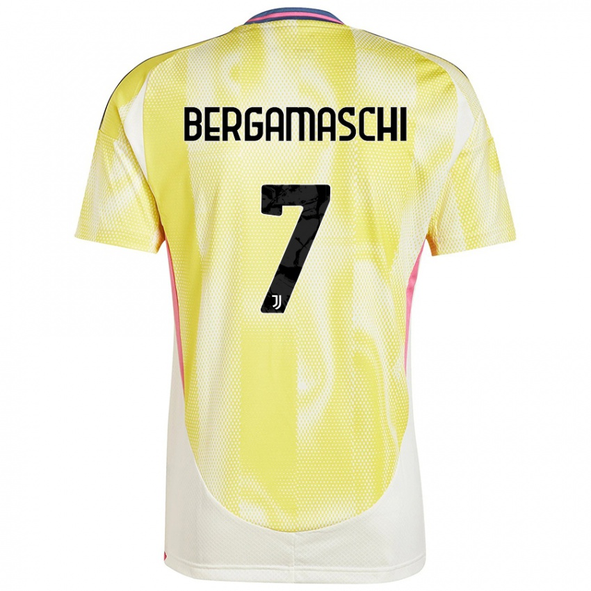 Niño Camiseta Valentina Bergamaschi #7 Amarillo Solar 2ª Equipación 2024/25 La Camisa