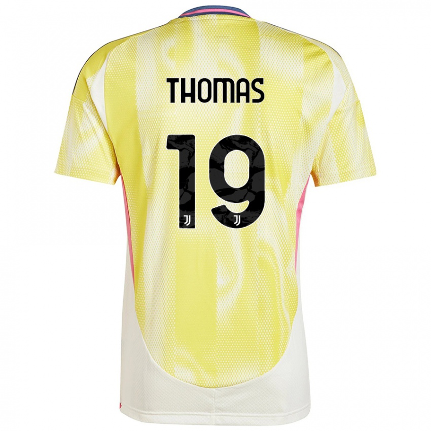 Niño Camiseta Lindsey Thomas #19 Amarillo Solar 2ª Equipación 2024/25 La Camisa