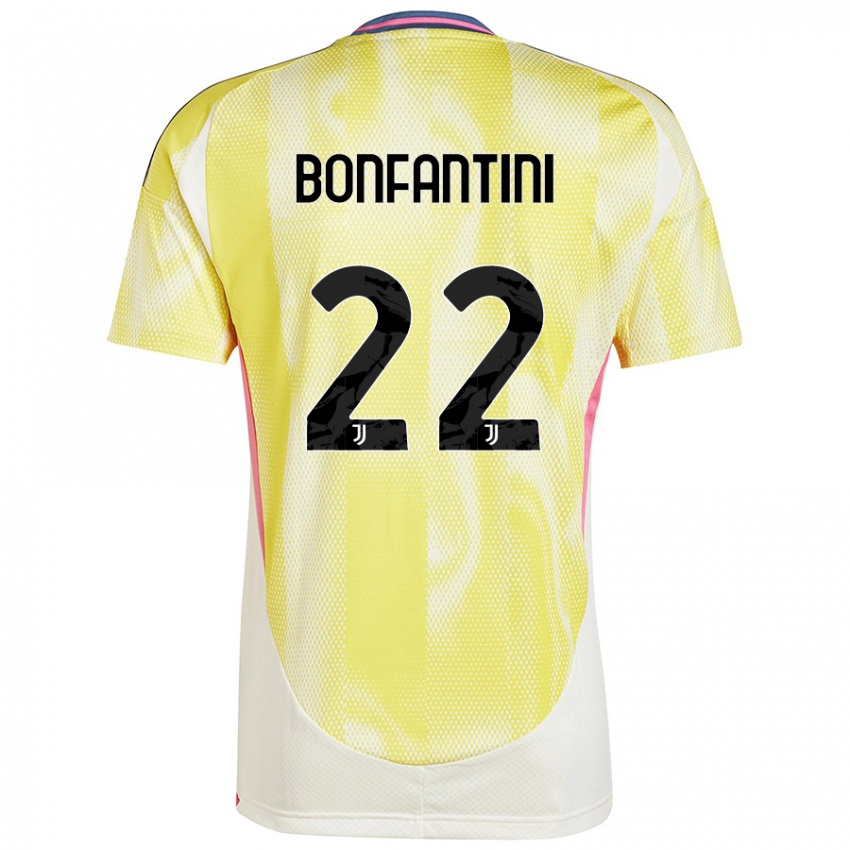 Niño Camiseta Agnese Bonfantini #22 Amarillo Solar 2ª Equipación 2024/25 La Camisa