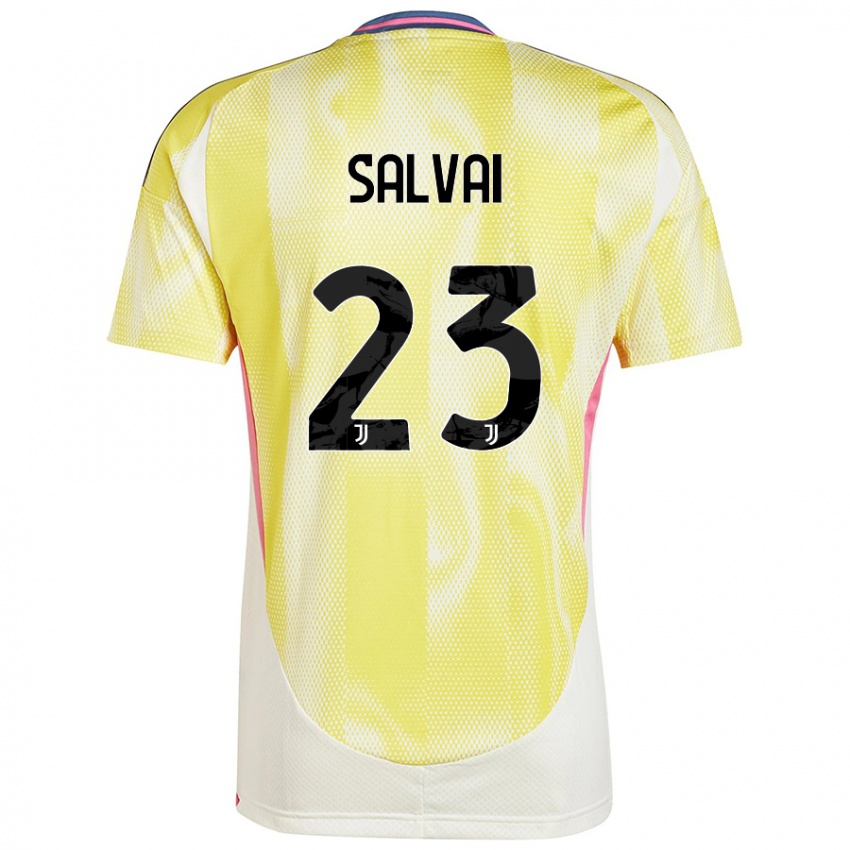 Niño Camiseta Cecilia Salvai #23 Amarillo Solar 2ª Equipación 2024/25 La Camisa