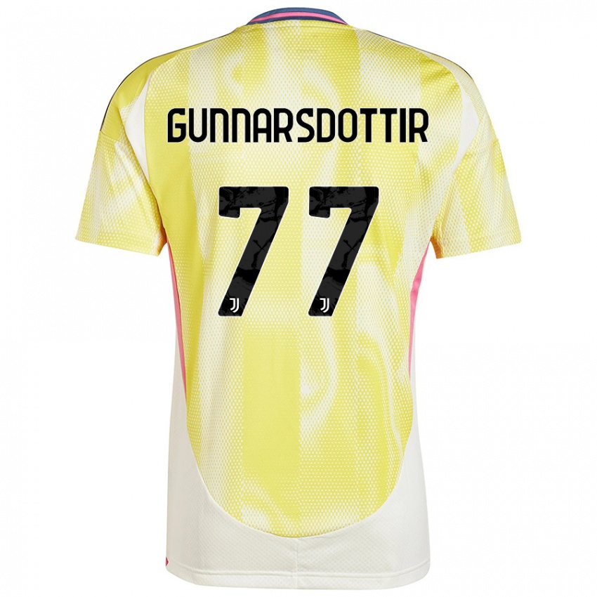 Niño Camiseta Sara Bjork Gunnarsdottir #77 Amarillo Solar 2ª Equipación 2024/25 La Camisa