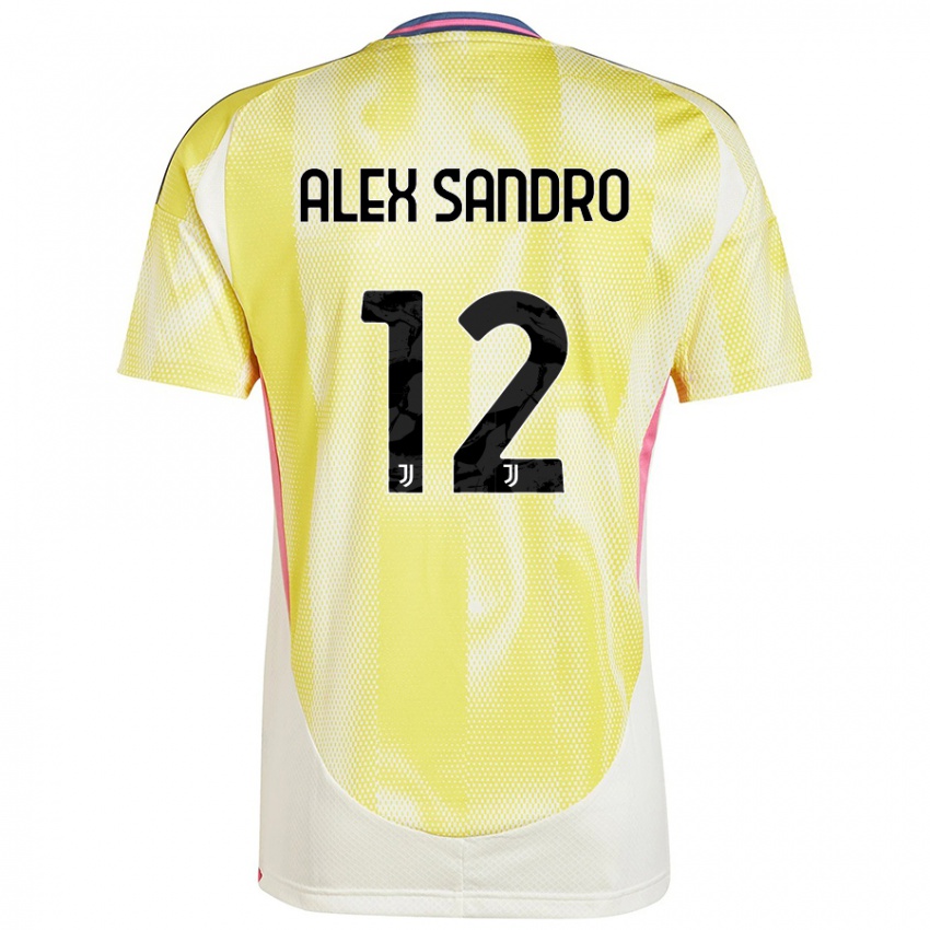 Niño Camiseta Alex Sandro #12 Amarillo Solar 2ª Equipación 2024/25 La Camisa