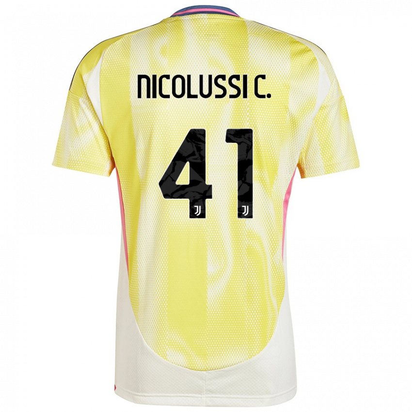 Niño Camiseta Hans Nicolussi Caviglia #41 Amarillo Solar 2ª Equipación 2024/25 La Camisa