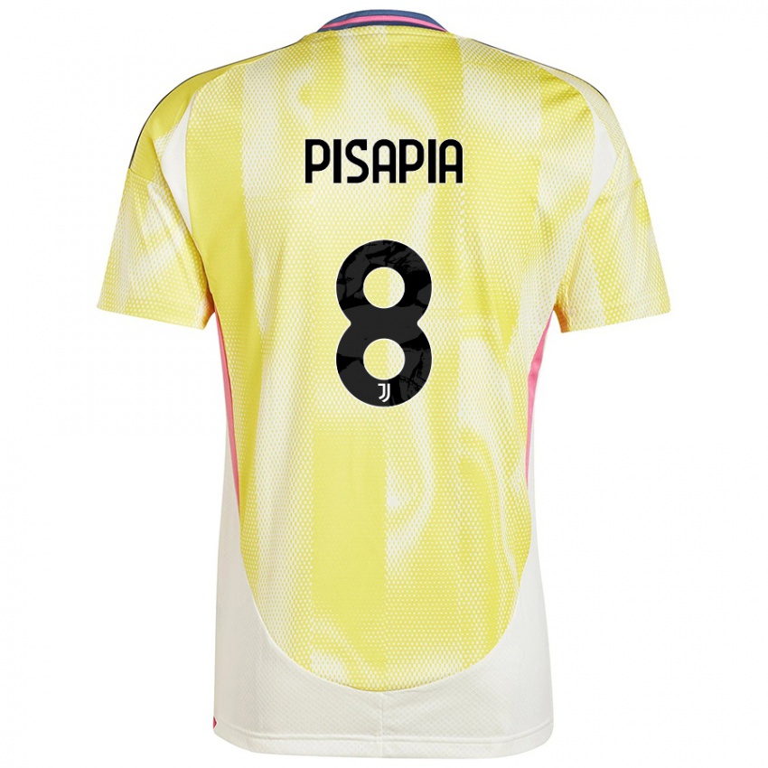 Niño Camiseta Luciano Pisapia #8 Amarillo Solar 2ª Equipación 2024/25 La Camisa