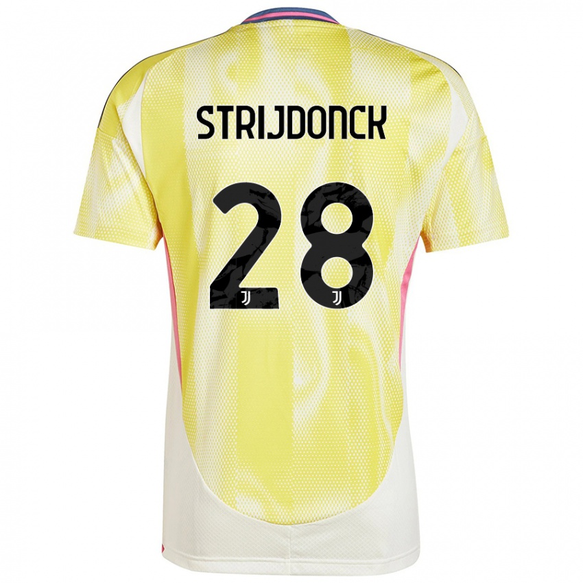 Niño Camiseta Bayron Strijdonck #28 Amarillo Solar 2ª Equipación 2024/25 La Camisa