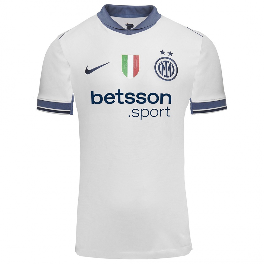 Niño Camiseta Lautaro Martinez #10 Blanco Gris 2ª Equipación 2024/25 La Camisa