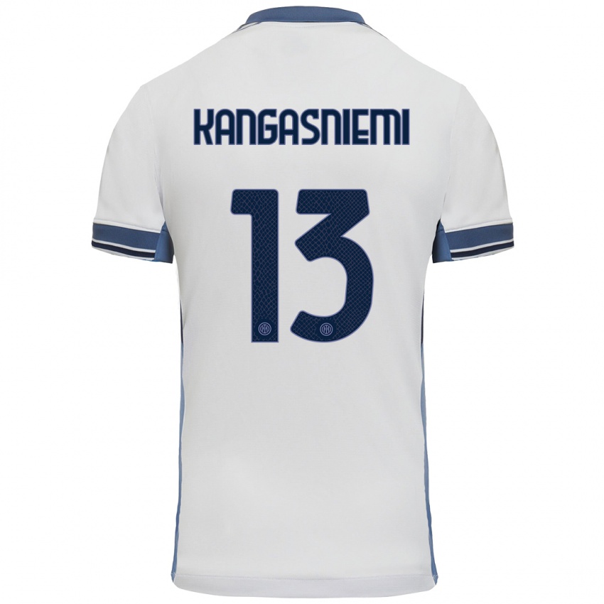 Niño Camiseta Ilari Kangasniemi #13 Blanco Gris 2ª Equipación 2024/25 La Camisa