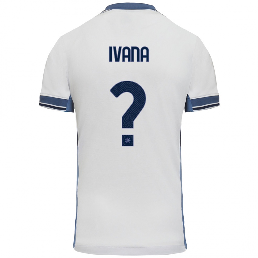 Niño Camiseta Ivana Andrés #0 Blanco Gris 2ª Equipación 2024/25 La Camisa