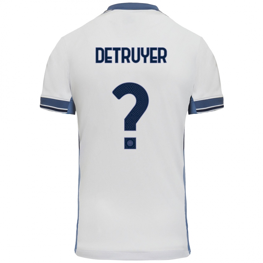 Niño Camiseta Marie Detruyer #0 Blanco Gris 2ª Equipación 2024/25 La Camisa