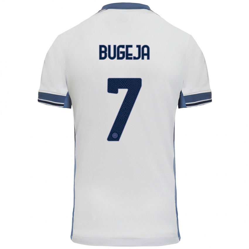 Niño Camiseta Haley Bugeja #7 Blanco Gris 2ª Equipación 2024/25 La Camisa