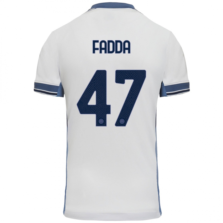 Niño Camiseta Paola Fadda #47 Blanco Gris 2ª Equipación 2024/25 La Camisa