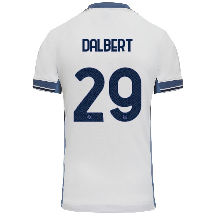 Niño Camiseta Dalbert #29 Blanco Gris 2ª Equipación 2024/25 La Camisa