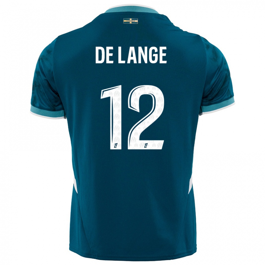 Niño Camiseta Jeffrey De Lange #12 Azul Turquesa 2ª Equipación 2024/25 La Camisa