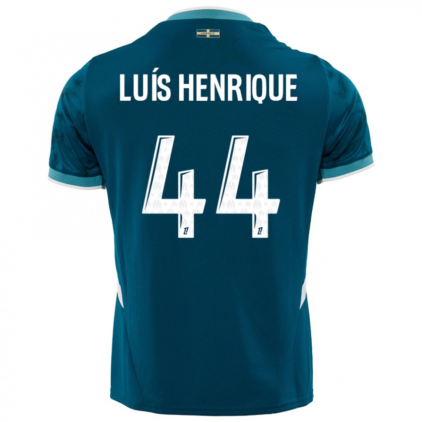 Niño Camiseta Luis Henrique #44 Azul Turquesa 2ª Equipación 2024/25 La Camisa