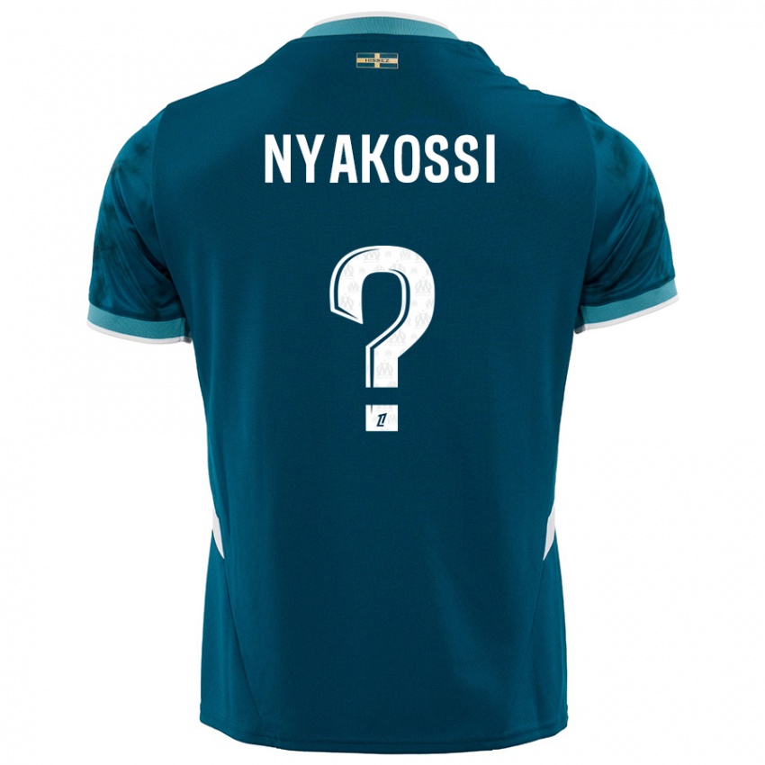 Niño Camiseta Roggerio Nyakossi #0 Azul Turquesa 2ª Equipación 2024/25 La Camisa