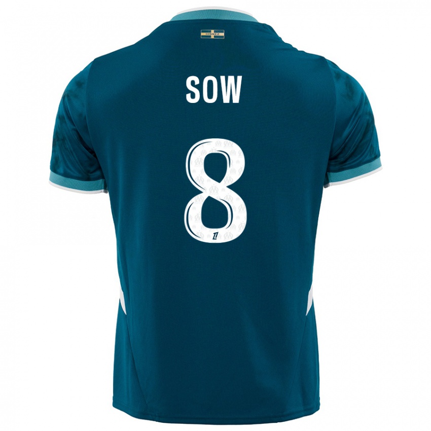 Niño Camiseta Mbayang Sow #8 Azul Turquesa 2ª Equipación 2024/25 La Camisa