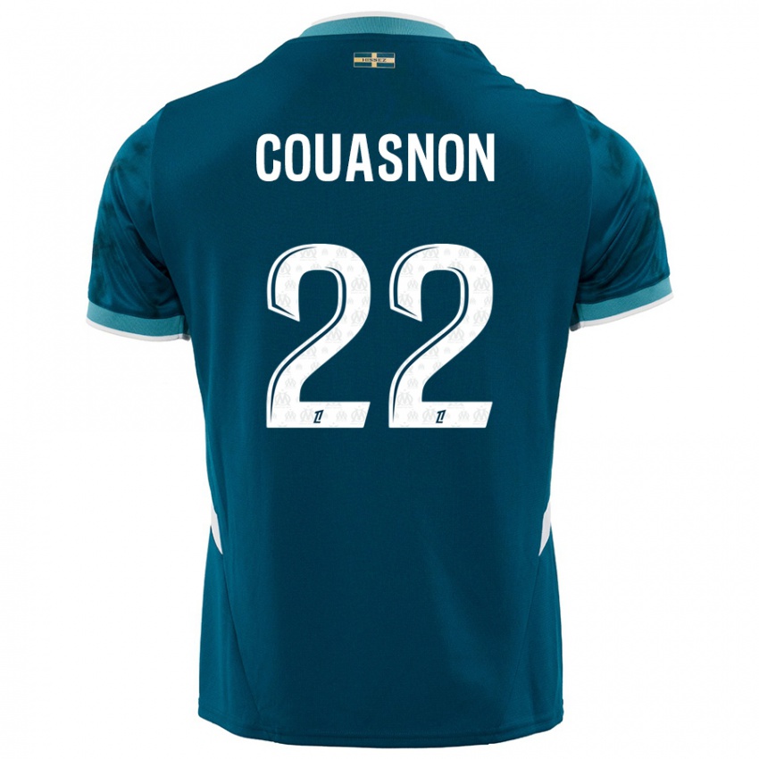 Niño Camiseta Roxane Couasnon #22 Azul Turquesa 2ª Equipación 2024/25 La Camisa