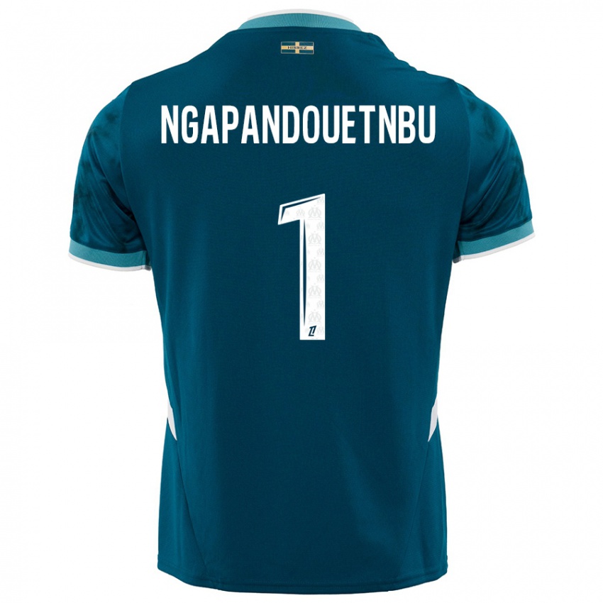 Niño Camiseta Simon Ngapandouetnbu #1 Azul Turquesa 2ª Equipación 2024/25 La Camisa