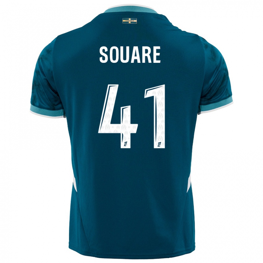 Niño Camiseta Cheick Souare #41 Azul Turquesa 2ª Equipación 2024/25 La Camisa