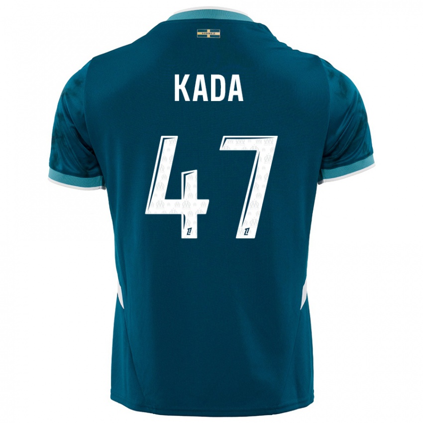 Niño Camiseta Joakim Kada #47 Azul Turquesa 2ª Equipación 2024/25 La Camisa