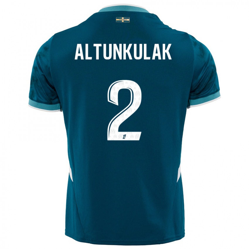 Niño Camiseta Selen Altunkulak #2 Azul Turquesa 2ª Equipación 2024/25 La Camisa