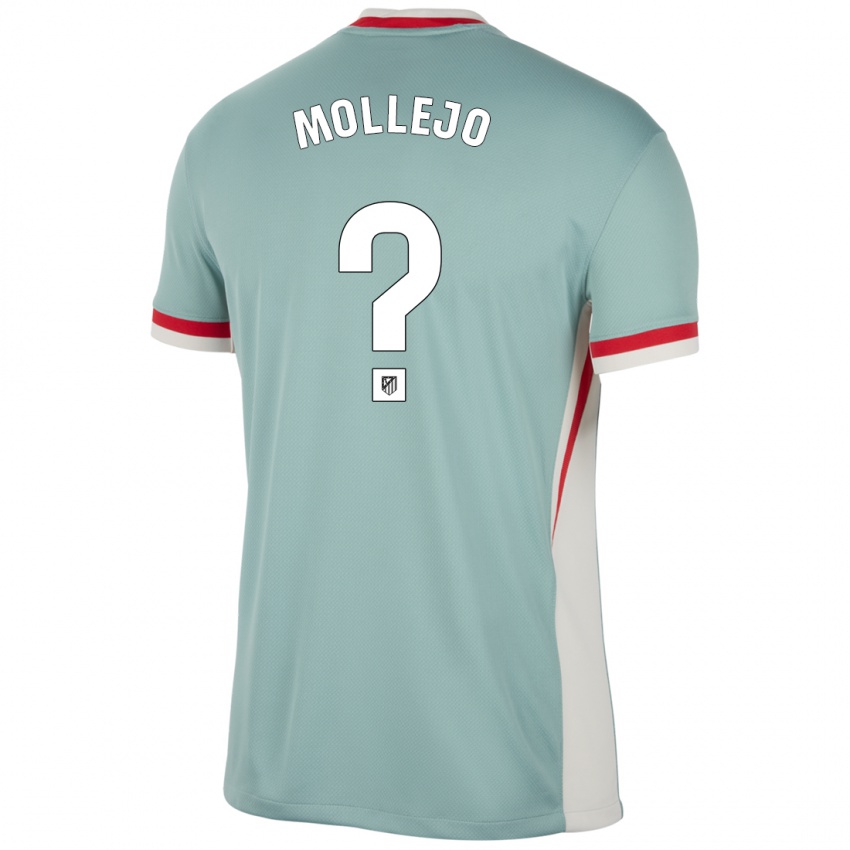 Niño Camiseta Victor Mollejo #0 Beige Claro Azul 2ª Equipación 2024/25 La Camisa